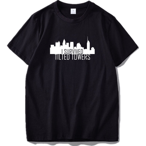 tilted towers t shirt