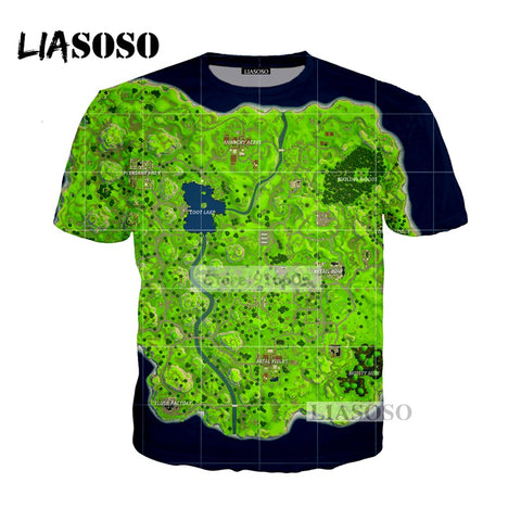 Fortnite Map Design T-Shirt